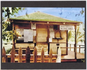 WAIANAE POST OFFICE 1930's? WEST OAHU,  HAND COLOR B&W PHOTO ON 8 X 10 INCH MAT - Picture 1 of 1