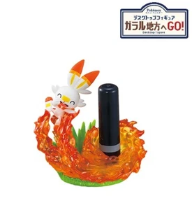 RE-MENT Pokemon DesQ Desktop Mini Figure GO Galar Region Scorbunny Seal Stand - Picture 1 of 10