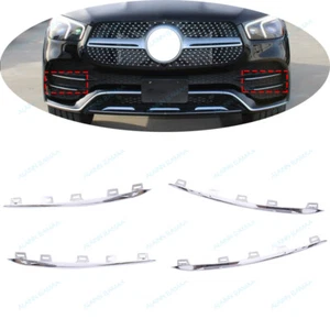 Pair Front Bumper Outer Molding Trim For Mercedes Benz GLE W167 2020-2022 GLE450 - Foto 1 di 8