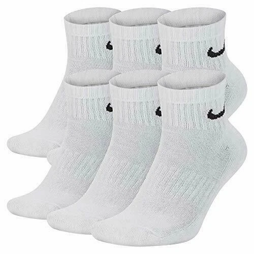 Nike Everyday Cushion Ankle Training Socks, Size L - White (6 Pair)