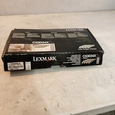 Paquete de 4 fotoconductores Lexmark C53034X 520/522/524/530/532/534 genuinos nuevos OEM Foto 1 de 2