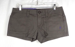 Pantalones cortos de algodón elásticos tejidos elásticos marrón barricada Volcom Junior's 7 JR - Imagen 1 de 2