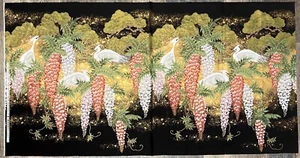 Kona Bay Fabrics Emperor 2007 Metallic Asian Inspired Cotton Panel 23" x 44" - Picture 1 of 2