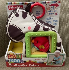 FISHER PRICE LUV U ZOO ON THE GO ZEBRA DEVELOPMENTAL TOY T7163 *NEW* - Picture 1 of 5