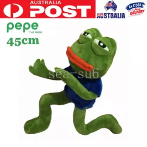 45cm The Sad Frog Magic Expression Pepe Soft Plush Stuffed Toy Doll Kids Gifts - Picture 1 of 10