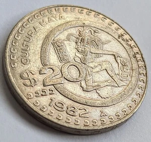 MEXICO 1982 CULTURA MAYA $20 PESOS ESTADOS UNIDOS MEXICANOS - Picture 1 of 2