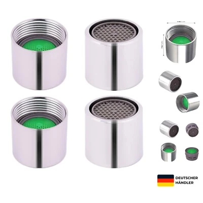 4er Set Wasserhahn Perlator M18 Messing ABS-Sieb, Wasser sparen und filtern - Bild 1 von 4