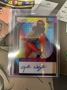 2023 LEAF VIVID FOOTBALL JOSH WHYLE XRC AUTO AUTOGRAPH BLACK MOJO SSP 2/5