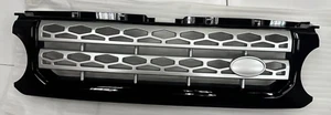 MIT GLOSSY BLACK FRONT & SILVER MESH FOR LAND ROVER L319 DISCOVERY 4 2010-2013 - Picture 1 of 7
