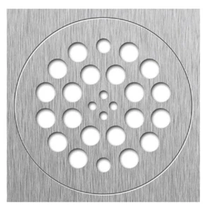 Tile Redi DP-BN-Set redi Drain 5.75" Square Trim & Round drain Plate Set - Picture 1 of 1