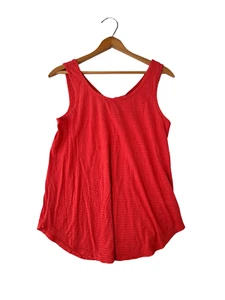 TOAD & CO Womens Top Organic Cotton Orange Striped Tank Sleeveless Size XS - Picture 1 of 5