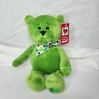 Ganz Green Clover Bear Plush Bean Bag St. Patrick's Day H12073 10" New