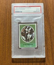 1972 SUNOCO STAMPS JOHN RIGGINS RC JETS HOF PSA 9 OC MINT