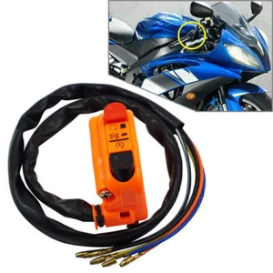 Universal 7/8'' Motorrad Schalter Blinker Zünd Startschalter Orange - Picture 1 of 5