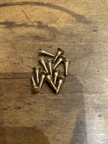 #6 X 1/2” Wood Screws Oval Head Slotted Bronze Free Shipping Cover