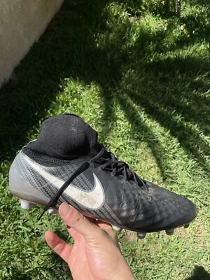 Botines de fútbol Nike Magista Obra FG negros blancos verdes talla 13 844595-002 Foto 1 de 4