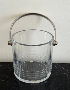 Cubo de hielo vintage de cristal de baccarat Francia de 5" de alto con patrón de corte Nancy - Imagen 1 de 7