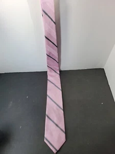 Michael Kors Men's Formal Neck Tie Pink/Gray 100% Silk - Picture 1 of 6
