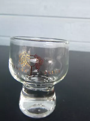 vintage Barbossa Valley wine tasting glass Australian wineries 3 3/4 inches - Image 1 of 3