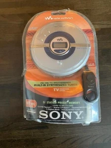 Reproductor de CD Walkman Radio FM/AM/TV Sony D-FJ200 de colección sintetizador incorporado - NUEVO - Imagen 1 de 2