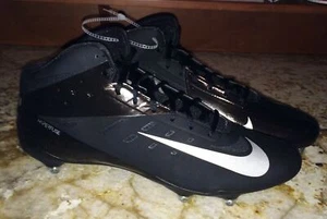 NIKE Vapor Talon Elite 3/4 D Detachable Football Cleats BLACK Silver NEW Mens 14 - Picture 1 of 5