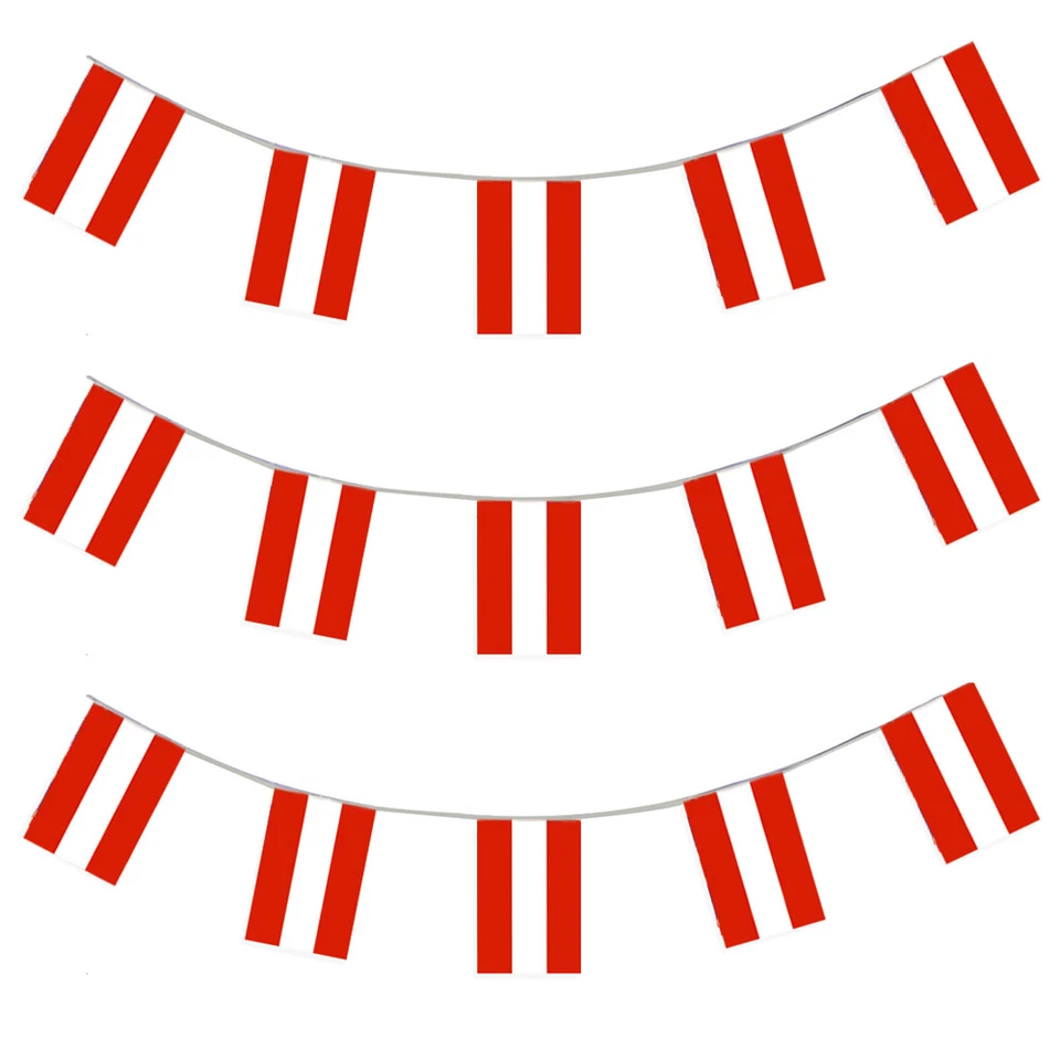 AUSTRIA AUSTRIAN BUNTING FLAG DECORATION FLAGS NATIONAL EUROS FOOTBALL - Image 1 of 1