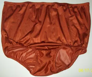 COPPER PENNY NYLON TRICOT 2 Layer Wide Crotch PANTY ENCASED BRIEF 30-40" XL - Picture 1 of 2