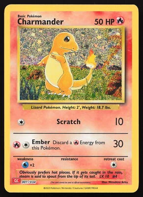 Charmander - CLC - 001/034 - Holo - Pokemon Trading Card Game Classic - Image 1 of 2