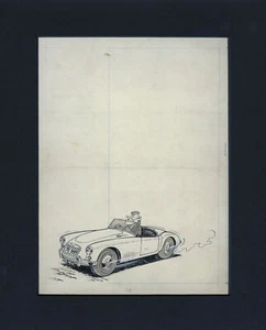 MACHEROT CLIFTON EN VOITURE SOUS PASSE-PARTOUT 24 x 30 cm NOIR - Picture 1 of 1