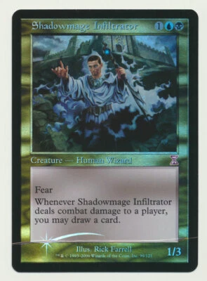 MTG Magic Gathering Time Spiral FOIL SURFACE TEXTURE Shadowmage Infiltrator NM/M - Image 1 of 3