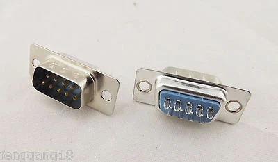 50x D-SUB DB9 9 Pin Male Plug PCB RS232 Serial Solder Connector Socket PC Use - Image 1 of 4