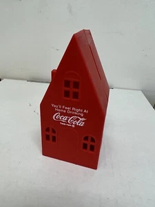 Vintage Coca Cola Plastic House Shape Bank “ You’ll Feel Right At Home Drinking" - Picture 1 of 7