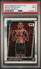 UFC Donruss Optic 2022 Sean Strickland White Sparkle SSP PSA 9 Rated Rookie RC
