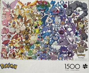 🧩 NEW Pokémon Characters Collage Kanto Region 1500 Piece Jigsaw Puzzle Buffalo - Picture 1 of 7