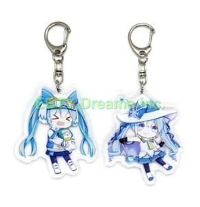 Set of 2 Hatsune Miku Vocaloid Anime Girl Acrylic Keychain v9 - Picture 1 of 2