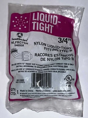 SOUTHWIRE NLFR075H 3/4" Tipo B Nylon Accesorio hermético a los líquidos Foto 1 de 4