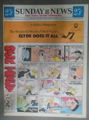 (52) Dick Tracy Sunday Pages de Gould de 1974 ¡Año completo! Tamaño de página tabloide Foto 1 de 4