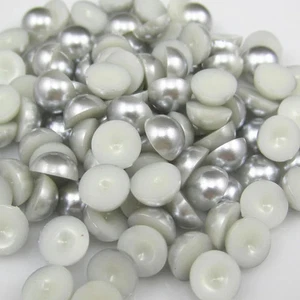 Half Round Pearl Look Beads for Jewelry DIY Flatback Ivory White 1000pcs Set - Picture 1 of 30