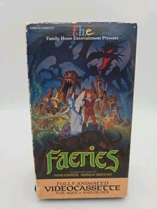 Faeries F.H.E. FHE Family Home Entertainment Animated VHS Tested Rare - Foto 1 di 24