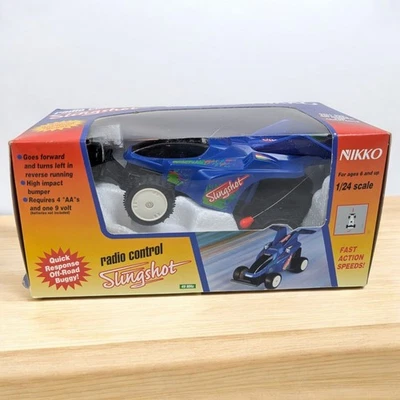 Vintage 80s Nikko Radio Control Slingshot R/C Buggy 1/24 Scale w/ box Test Video - Image 1 of 4