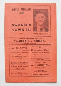 SWANSEA TOWN v STOKE CITY 1953/1954 *Programa de fútbol en muy buen estado* - Imagen 1 de 3