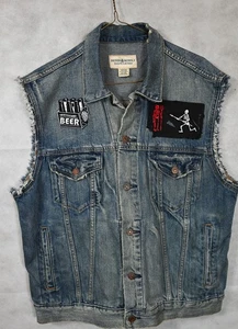 Chaqueta Ralph Lauren Denim Supply Para Hombres XL Azul Camionero Envejecido Bandera de Estados Unidos Parches - Imagen 1 de 9