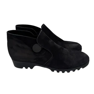 Arche shoes women's 40 Jimara ankle slip on nubuck leather booties black - Picture 1 of 11