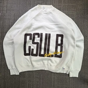 Vintage CSULB Pullover L 90s California State University Long Beach Y2k Puff Print - Bild 1 von 17