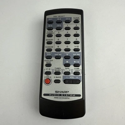Controle remoto Sharp Audio RRMCG0390AWSA para estéreo testado - Imagem 1 de 4