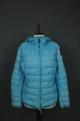 Chaqueta acolchada PARAJUMPERS azul plumón súper ligera con capucha cremallera completa talla 2XL Foto 1 de 4