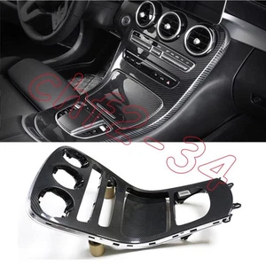 For Benz C / GLC W205 Dry Carbon Interior Console Gear Shift Panel Trim 2015-21 - Imagen 1 de 1