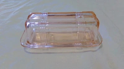 Hazel Atlas Criss Cross Rosa Mantequilla Plato Tapa es EXCELENTE Base tiene Daños Foto 1 de 4