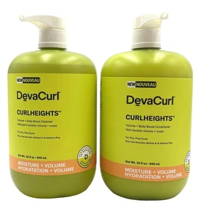 DevaCurl CurlHeights Volume & Body Boost Cleanser & Conditioner 32 oz Duo - Picture 1 of 1