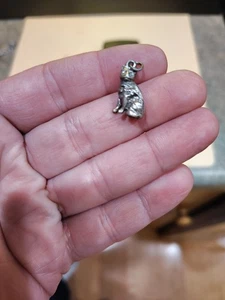 Vintage Sterling Silber Armband Charm Kätzchen Katze 5,3 g - Bild 1 von 4